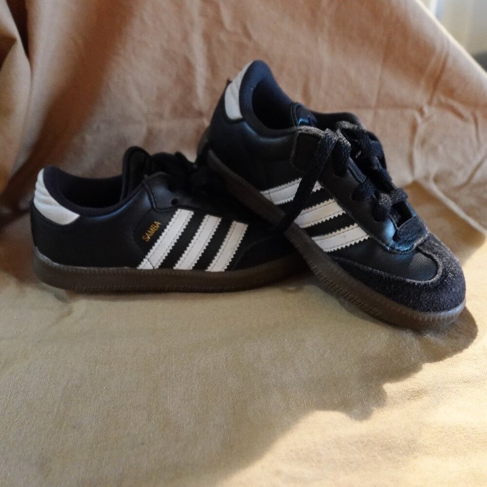 Adidas Black and White Sambas - Size Kids 11